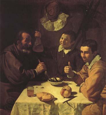 Diego Velazquez Trois Hommes a table (df02) Norge oil painting art